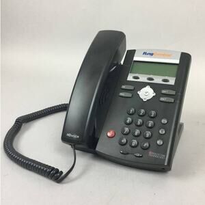 Ring Central Polycom Soundpoint IP 335 VOIP Telephone Business Phone Complete